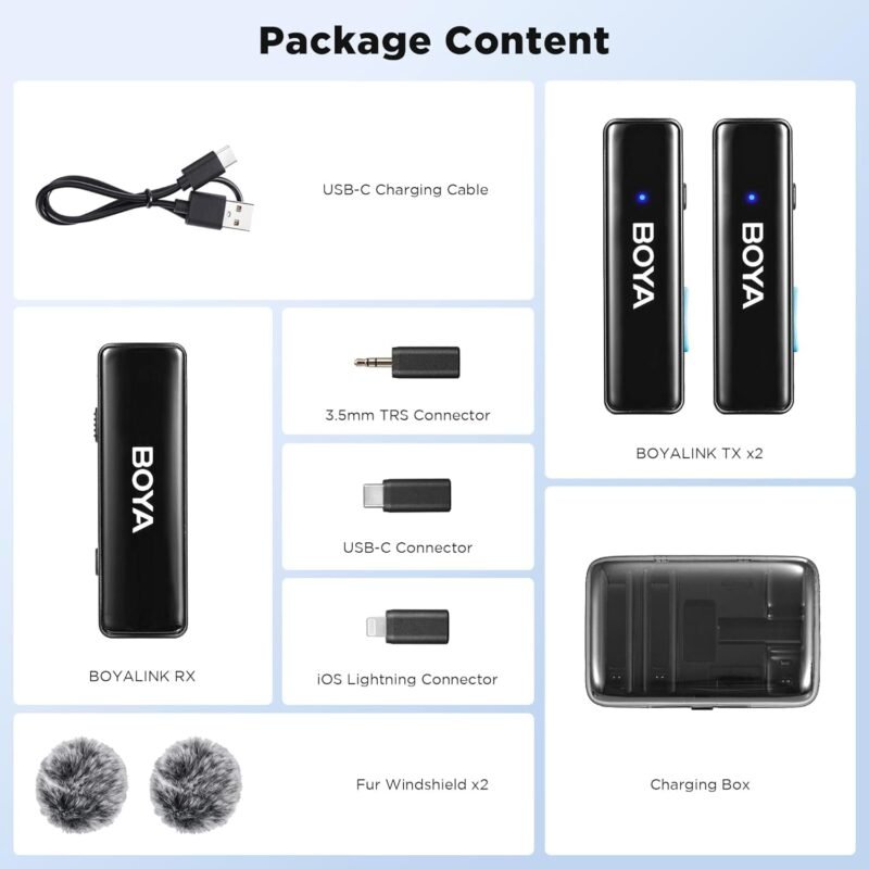 Boya Conjunto de microfone sem fios Boyalink - Image 2